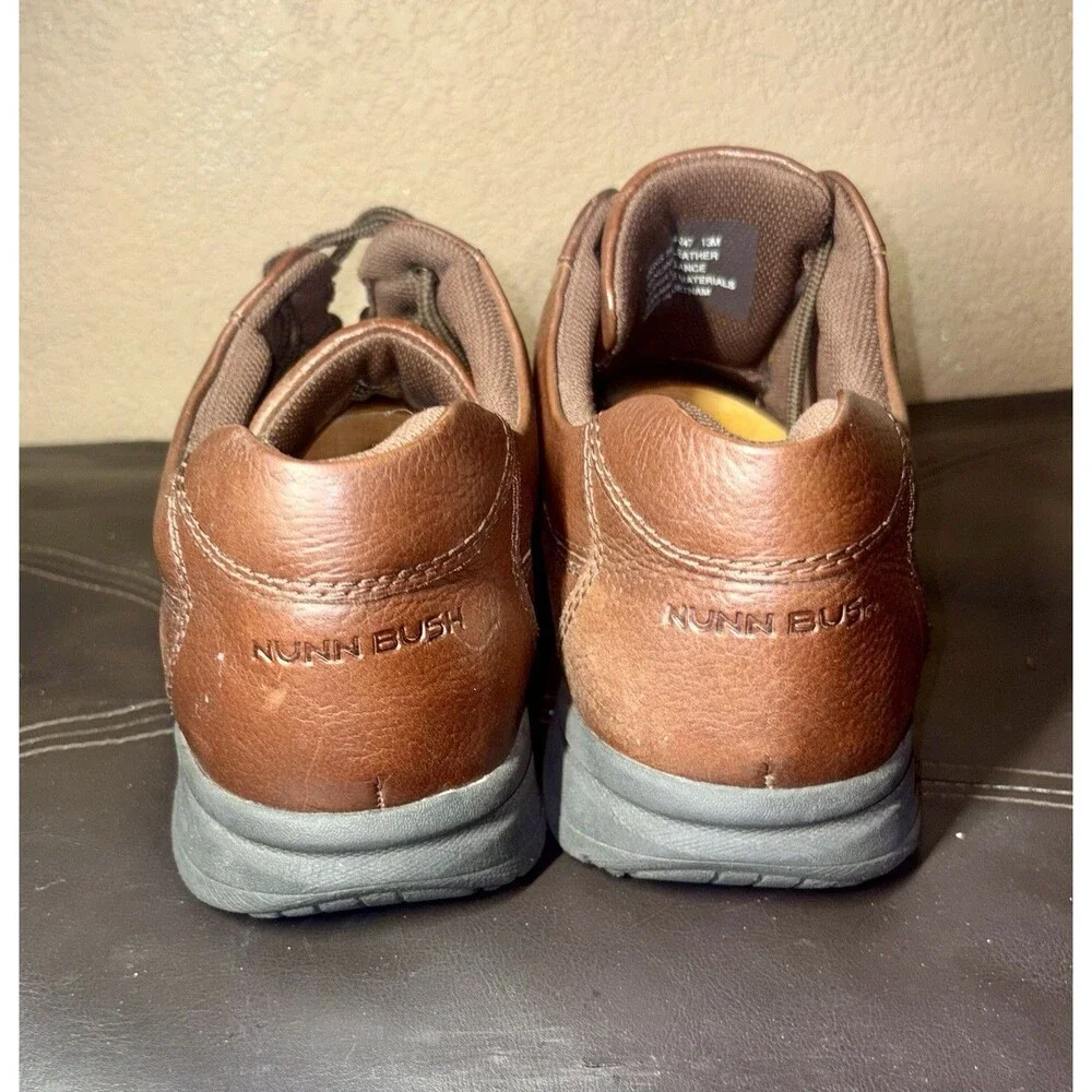 Nunn Bush Comfort Gel Memory Foam Brown Lightweight Shoes 84694 Sz 13M Lace-up